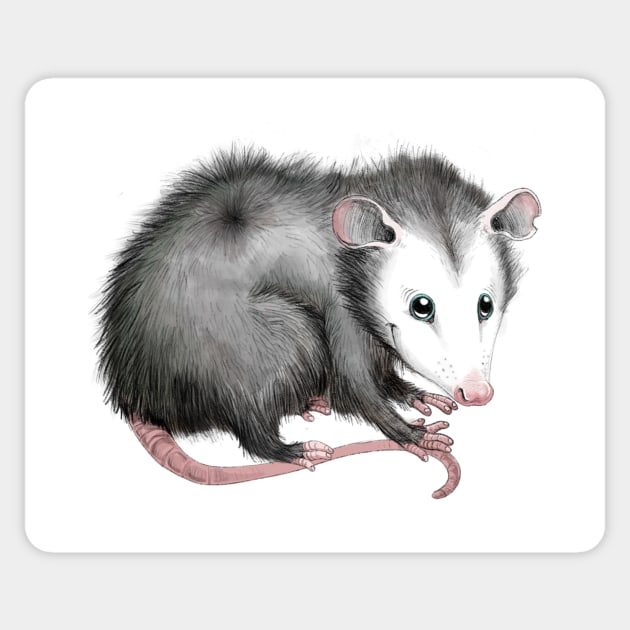 Sweet Possum Sticker by RollingDonutPress